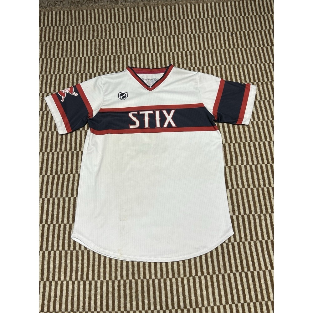 Stix Baseball Jersey Siege Sports Men's Size Medium USA Flag Red White
